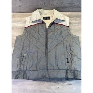 Current Seen Green Beige Puffer Vest Size L Korea Vintage 80s Vibe